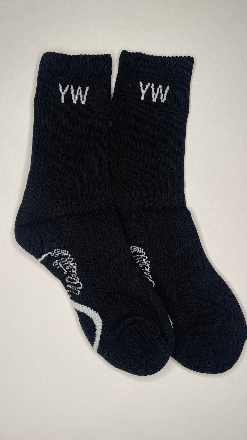 YW Crew Socks-Black