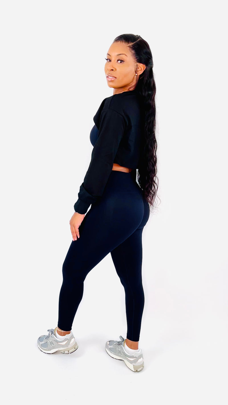 YW Cropped Shrug-Black