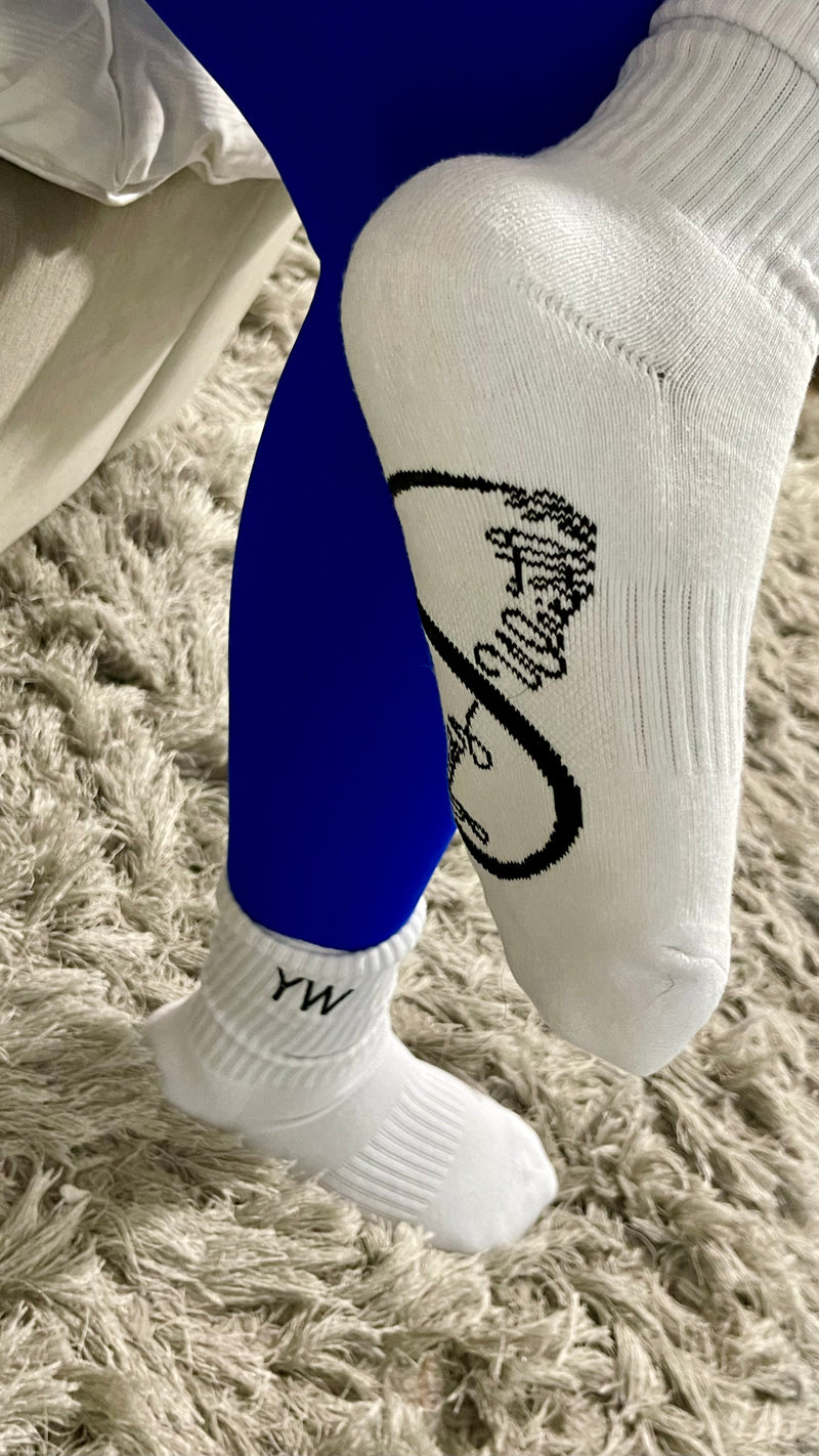 YW Crew Socks-White