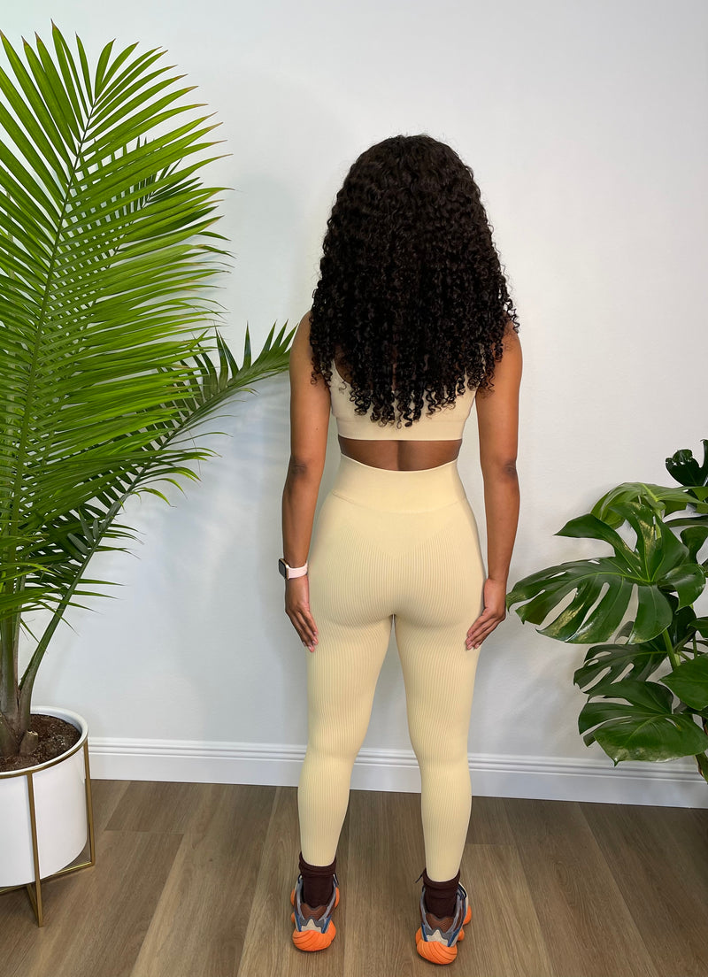 YW Naked Ribbed Legging Set