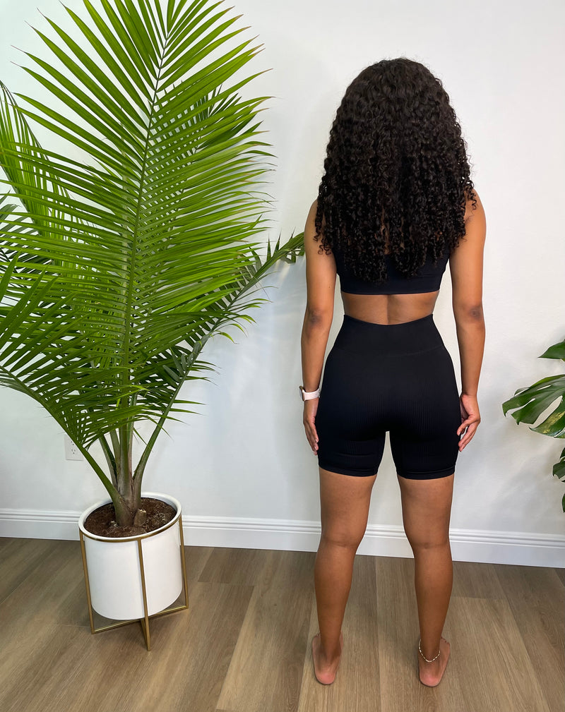 YW Naked Ribbed Short Set