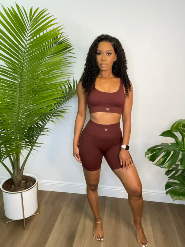 YW Naked Ribbed Short Set